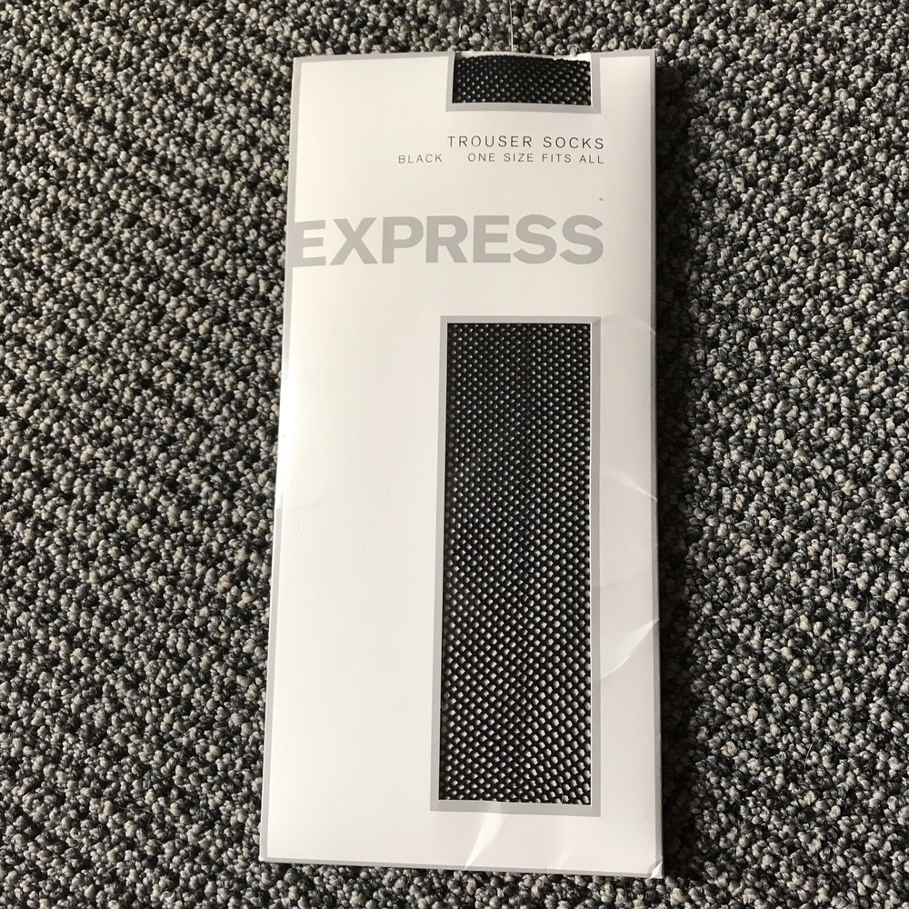Express Black Fishnet Trouser Socks One Size NWT